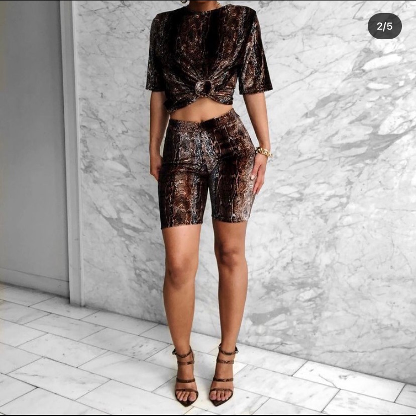Python Velour Matching Set Medium